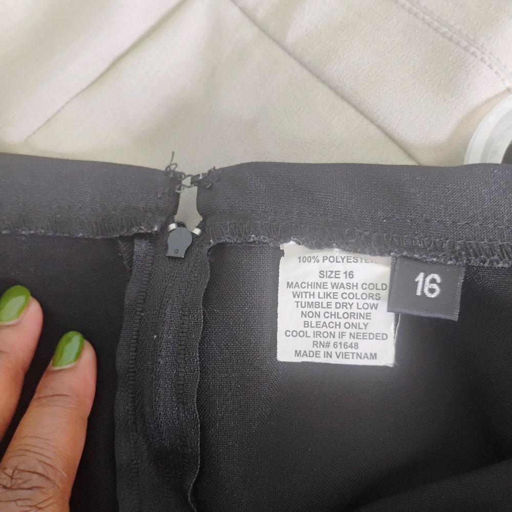 Black Polyester Skirt